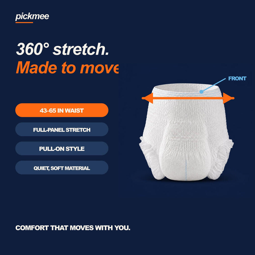 Plus Size Incontinence Underwear, 5XL, 10 Count M797