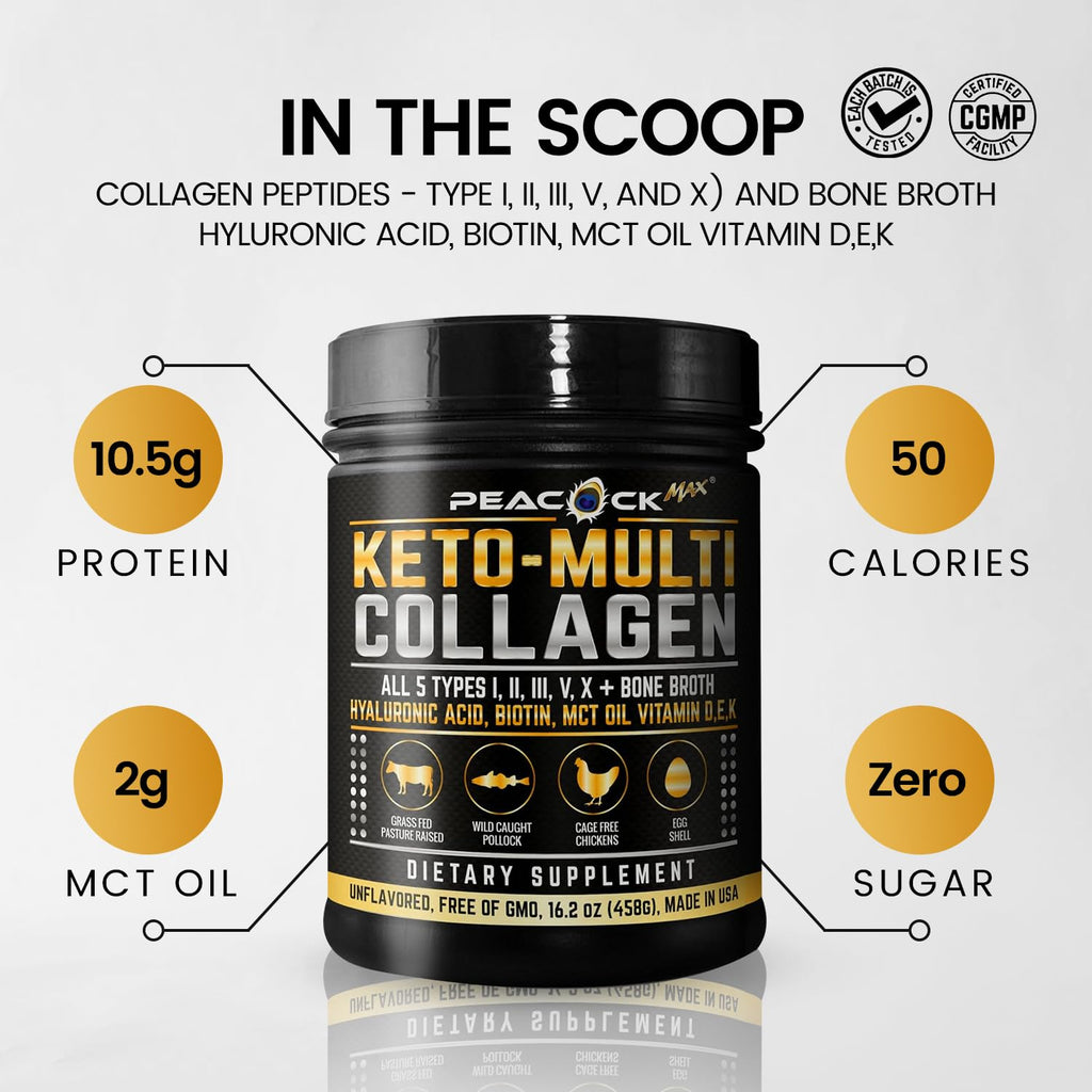 Multi Collagen Protein Powder 16.2 oz Pack of 6 Unflavored L8458