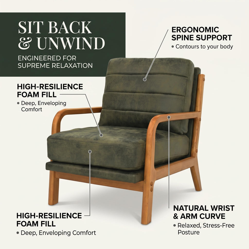 Mid Century Modern Faux Leather Accent Chair Set of 2 C138874