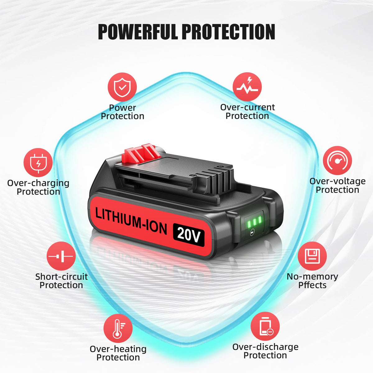 4.0Ah 20V Lithium Battery 2Pack H54210