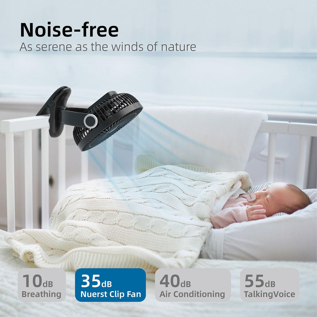 10000mAh 8-Inch Rechargeable Clip on Fan D7854