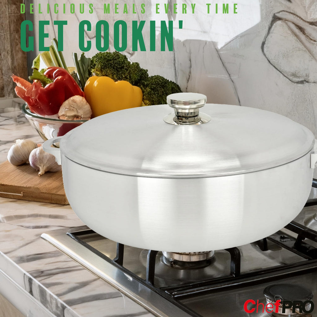 Aluminum Stock Pot with Riveted Handles 13.3 Quart Q43639