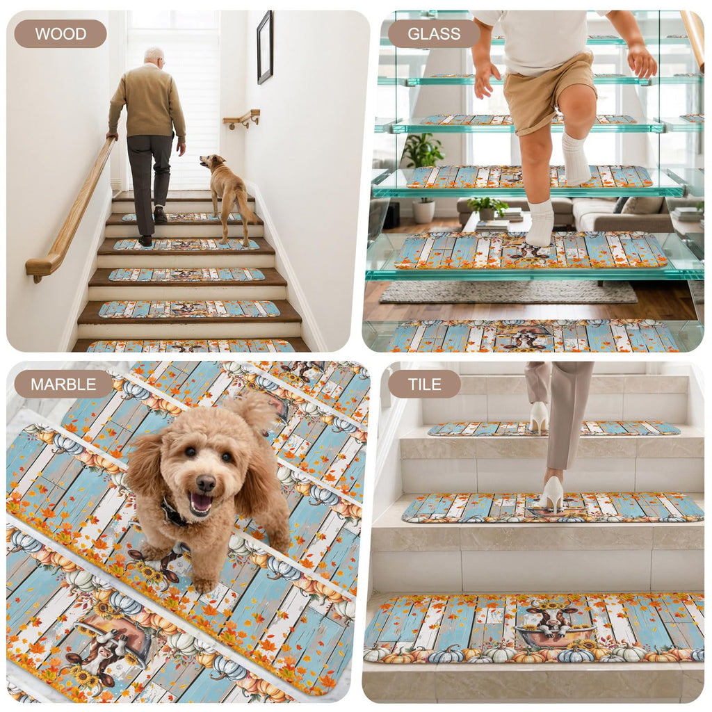 15 Pack Non Slip Washable Stair Treads E4772