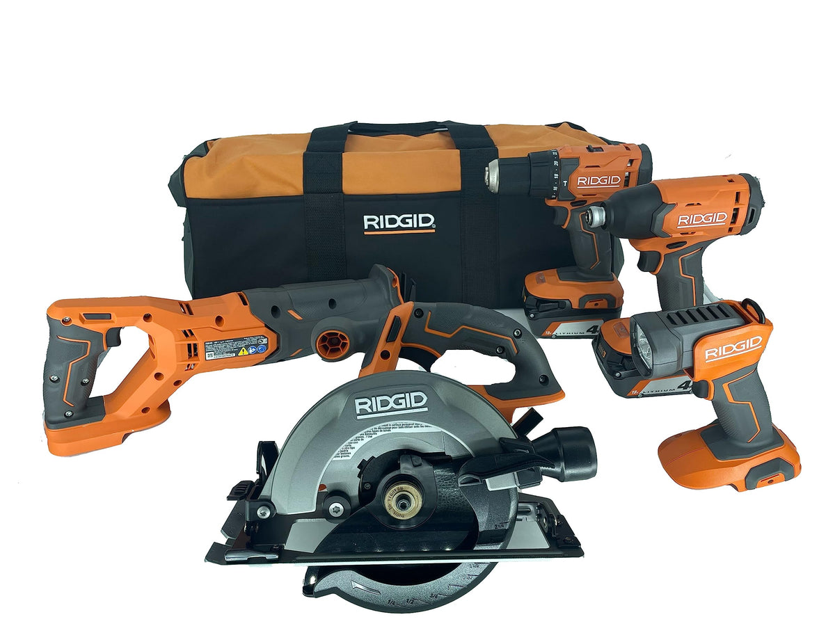 18V Lithium-Ion Cordless 5-Tool Kit with 4.0 Ah Batteries and Charger F9838