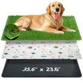 Reusable Artificial Grass Dog Loo System with Tray and Pee Pads, 35x23in F607252