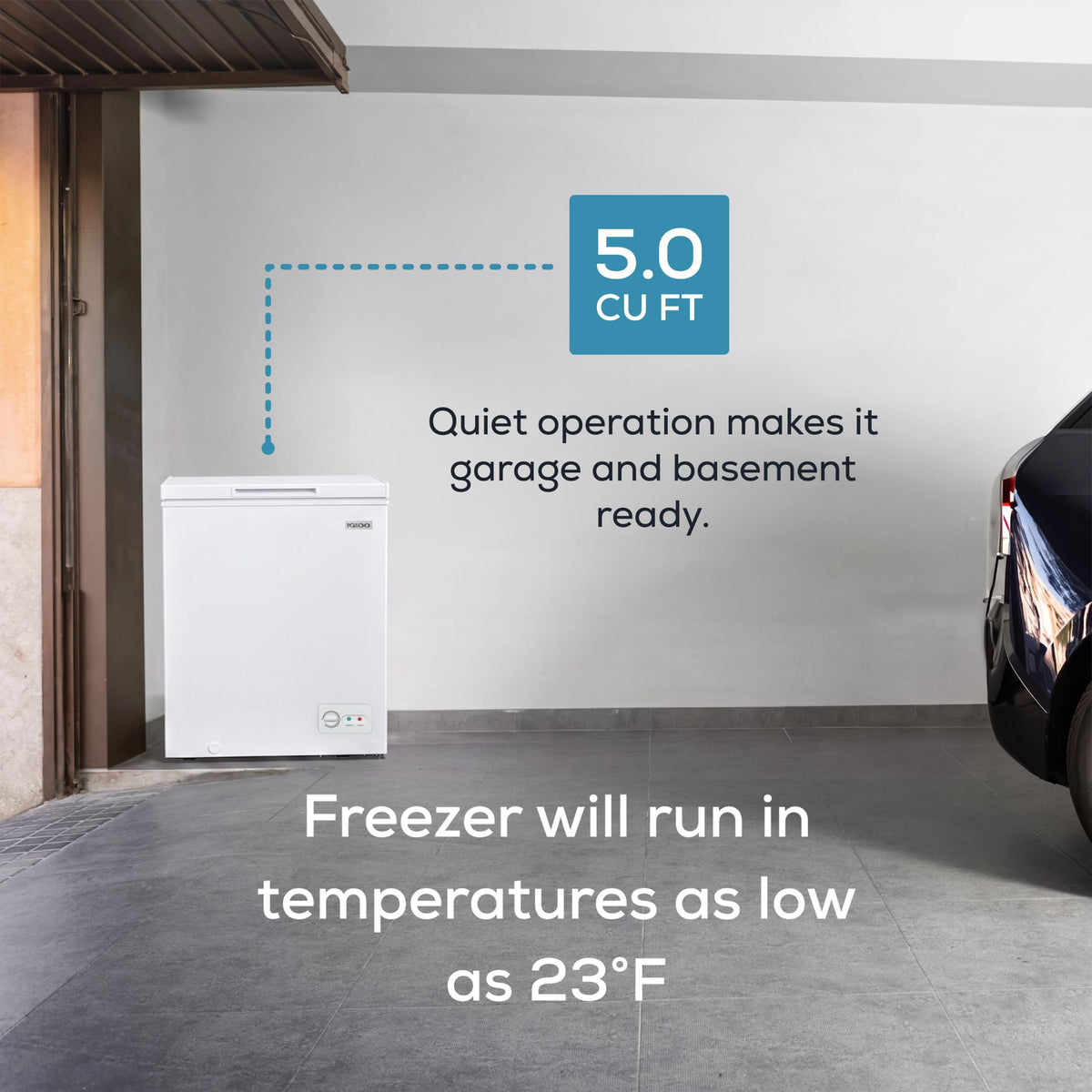 5.0 Cu Ft Upright Deep Freezer with Removable Basket Z366