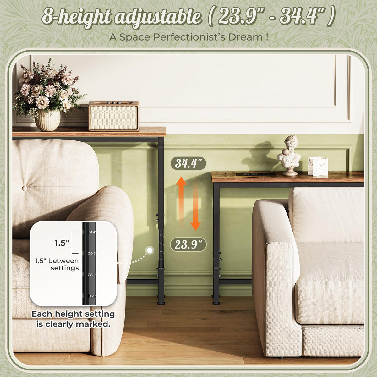 Sofa Table with Power Outlets K9691