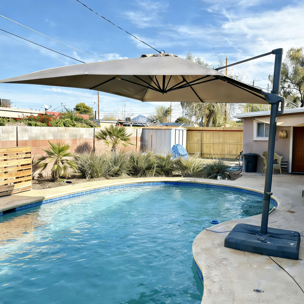 10' x 13' Cantilever Umbrella with Base N65199