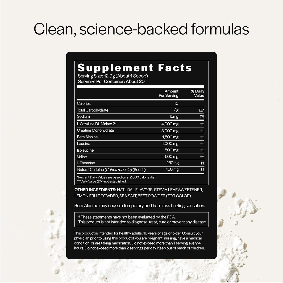 Pre-Workout Powder 3g Creatine Watermelon 20 Servings S15547