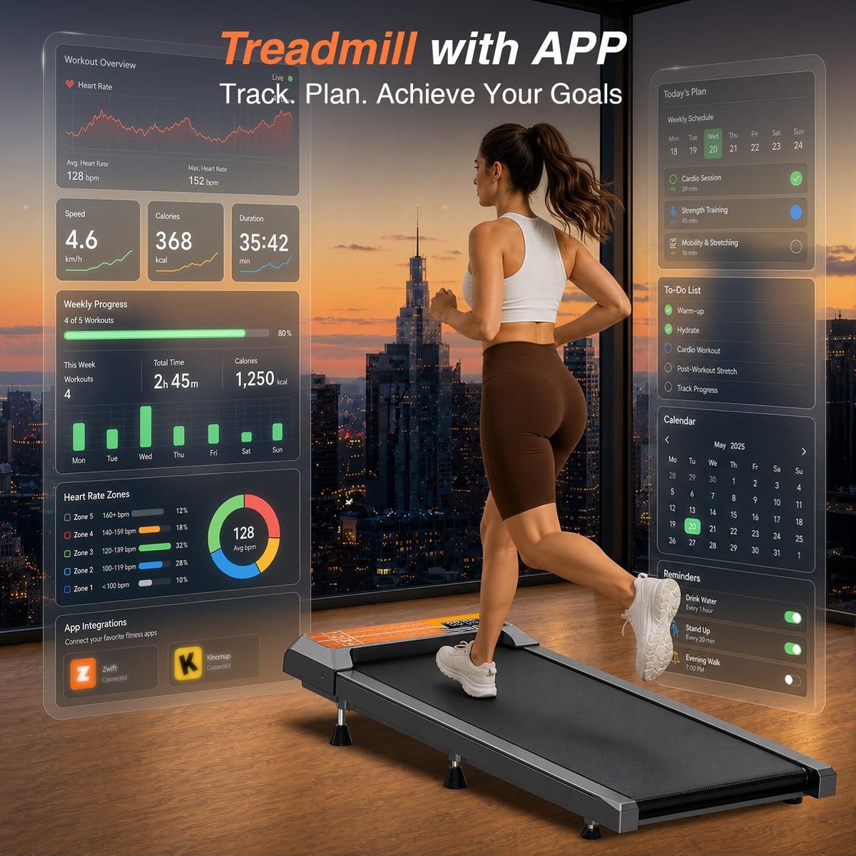 Walking Treadmill Pad with Adjustable 8% F138095