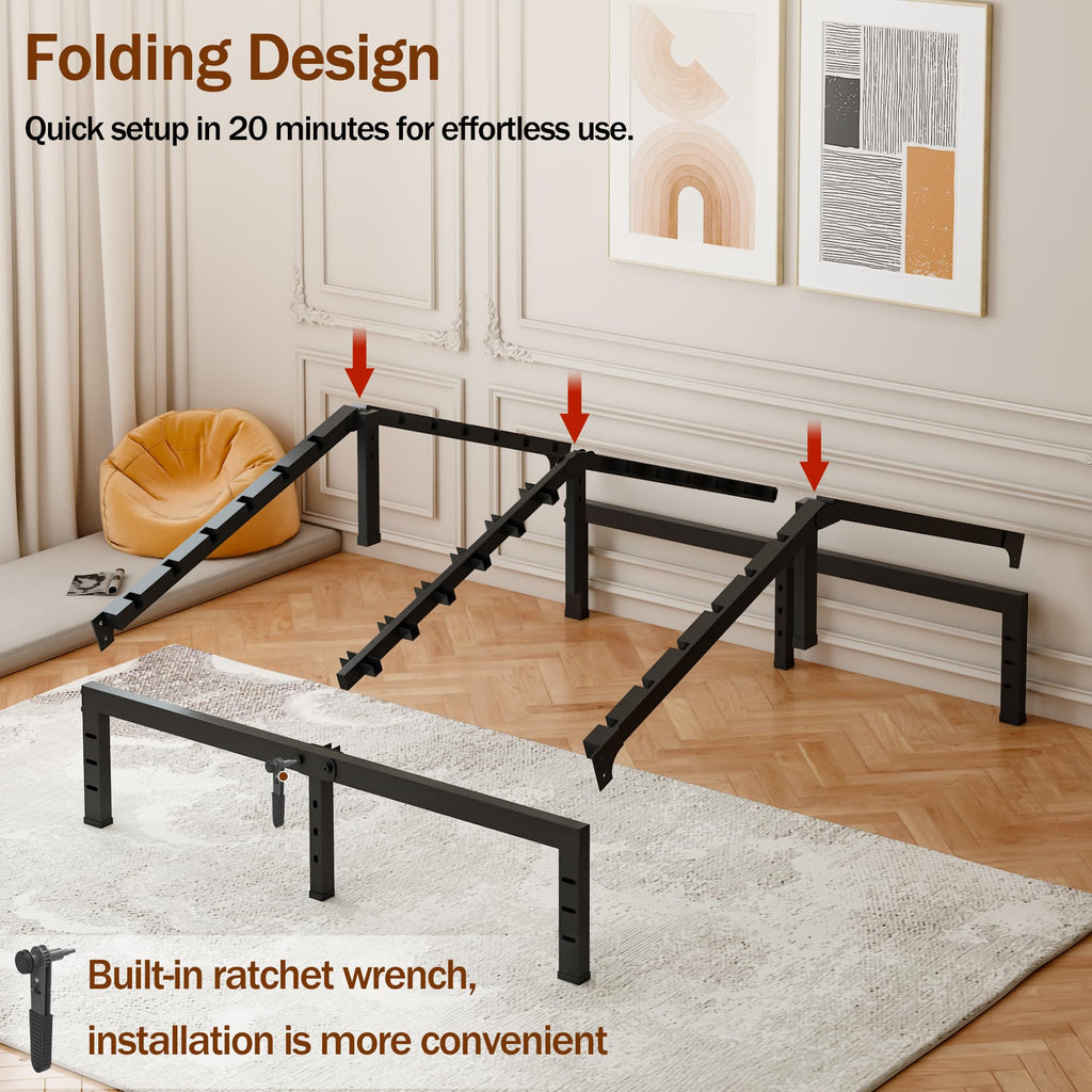 14 Inch Heavy Duty Metal Platform Bed Frame Full A721640