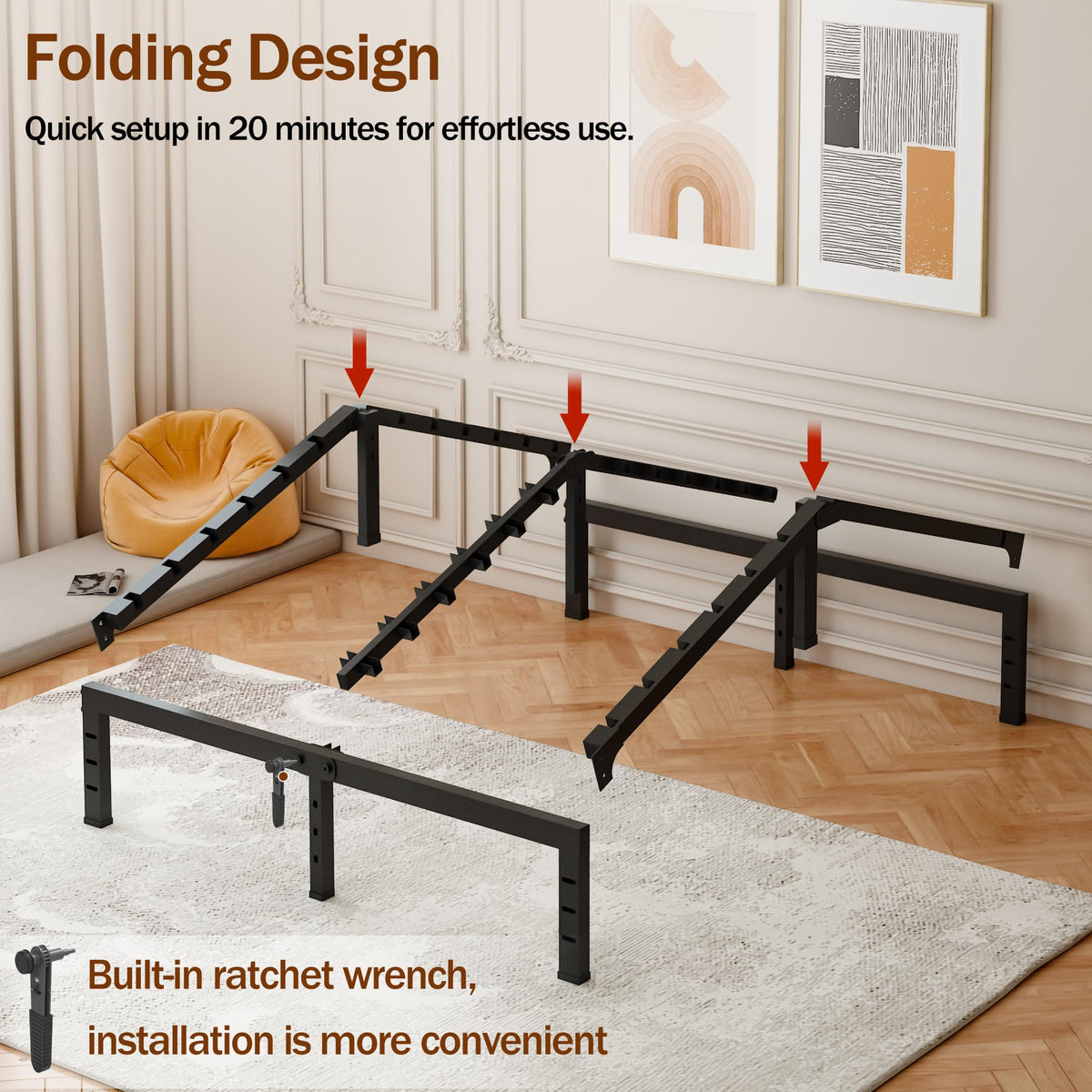 14 Inch Heavy Duty Metal Platform Bed Frame Full A721640