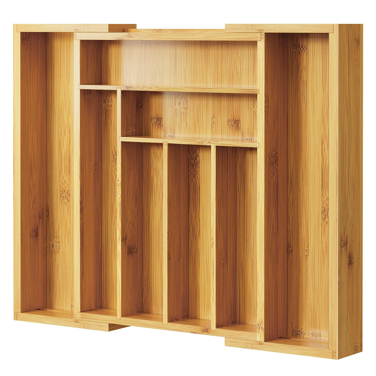 Bamboo Expandable Silverware Drawer Organizer Q1309