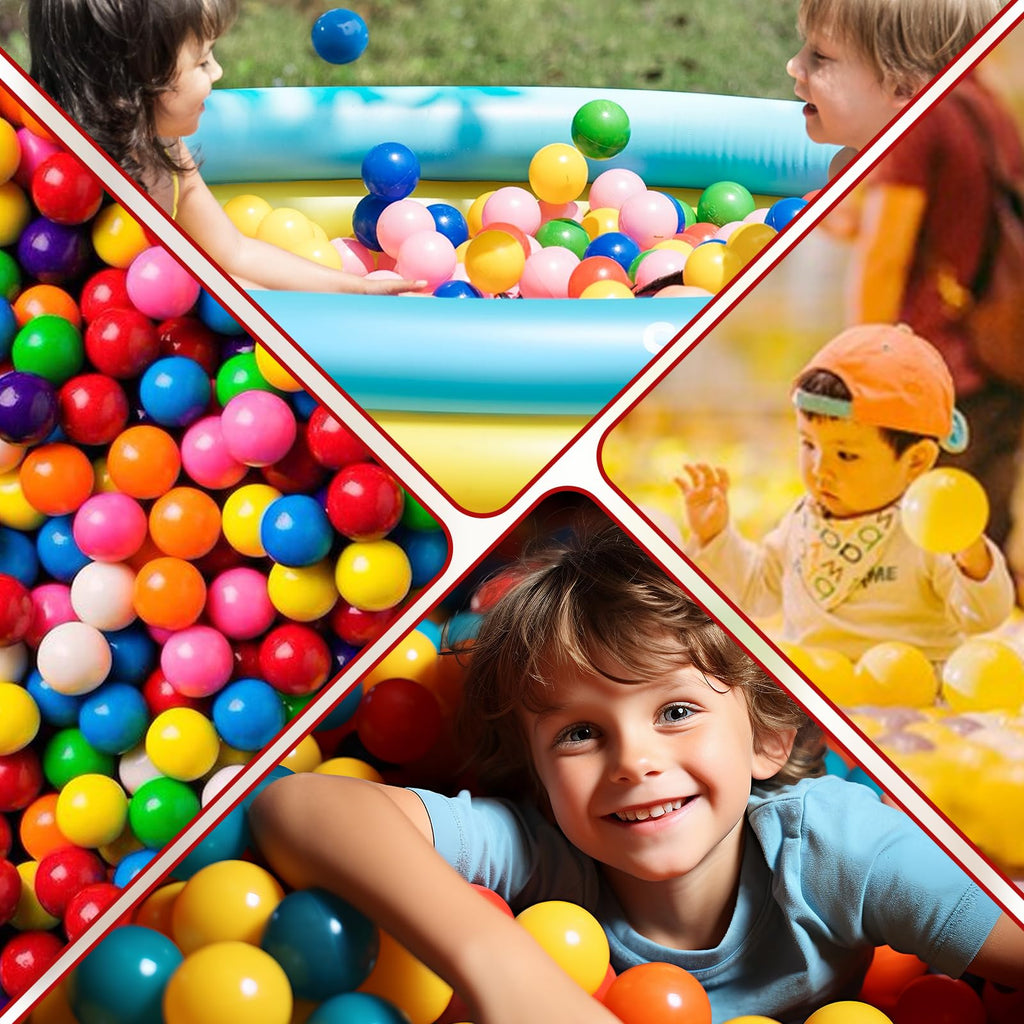 100pcs Crush Proof Plastic BPA Free Non-Toxic Play Balls P76335