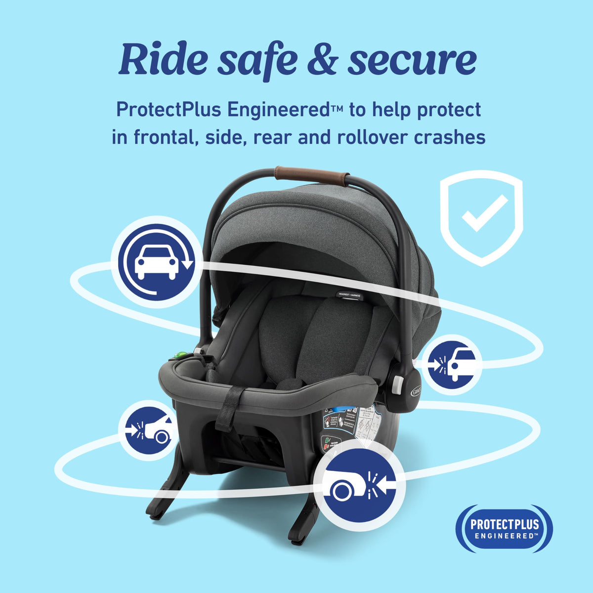 Infant Car Seat with Canopy, Rear Facing, Lightweight V564392