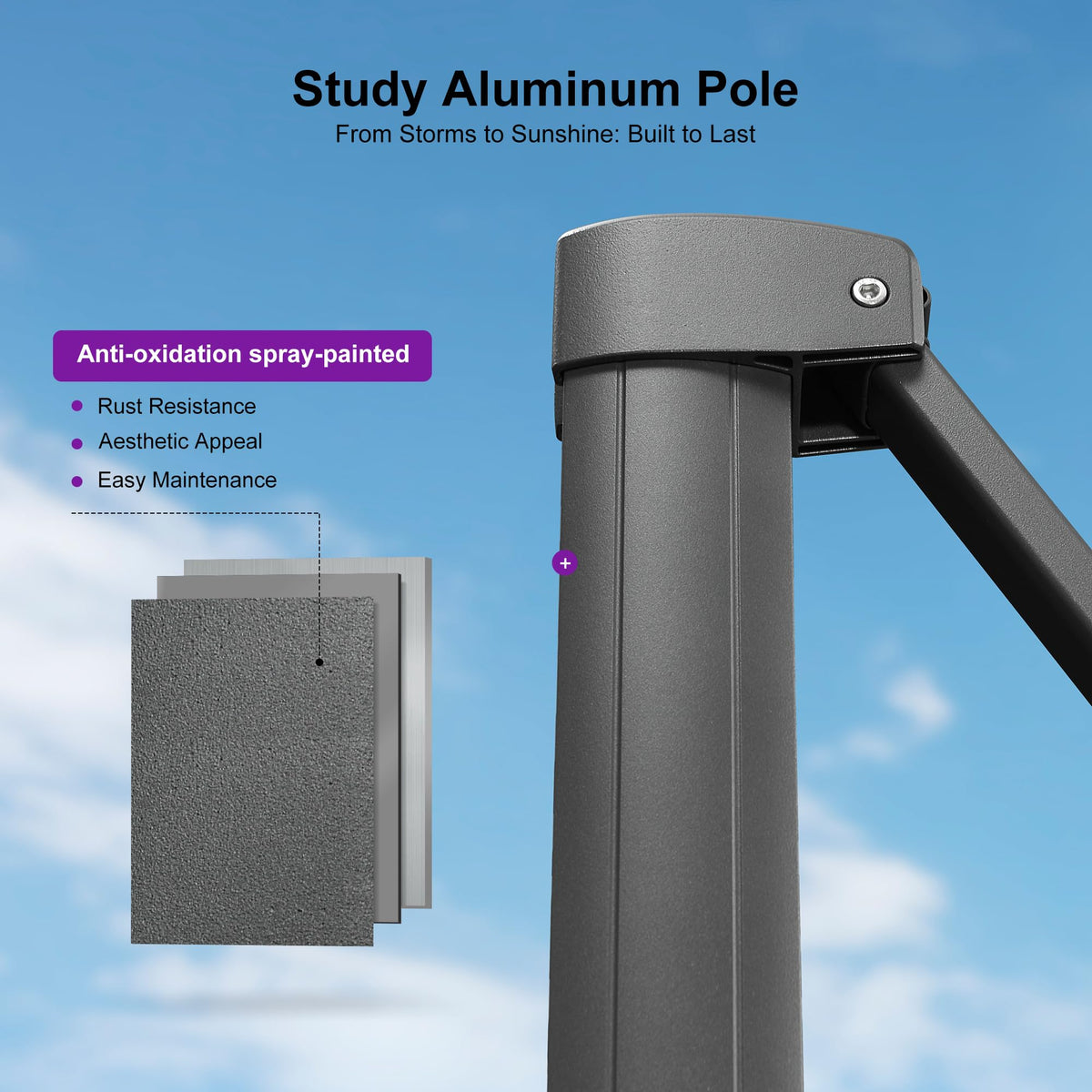 10' x 13' Cantilever Umbrella with Base N65199