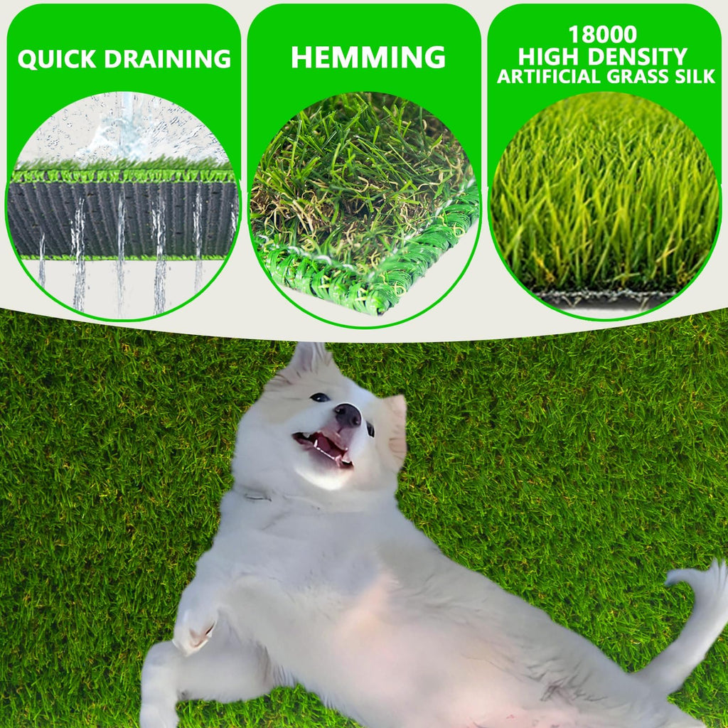Reusable Artificial Grass Dog Loo System with Tray and Pee Pads, 35x23in F607252