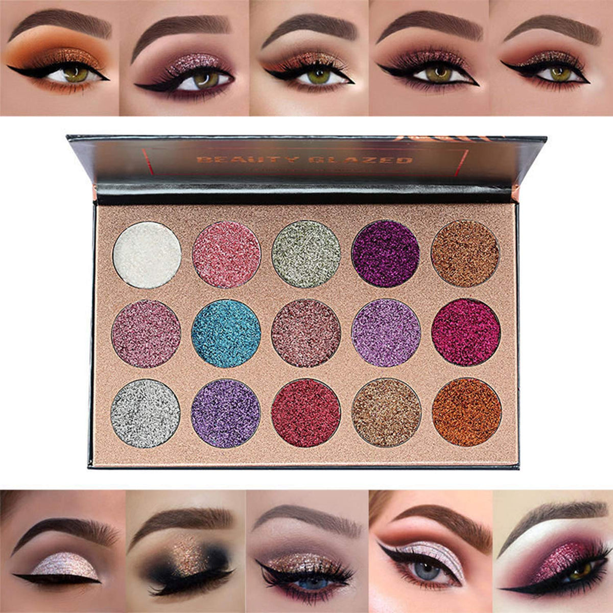 15 Colors Glitter Shimmer Eyeshadow Palette Z47252