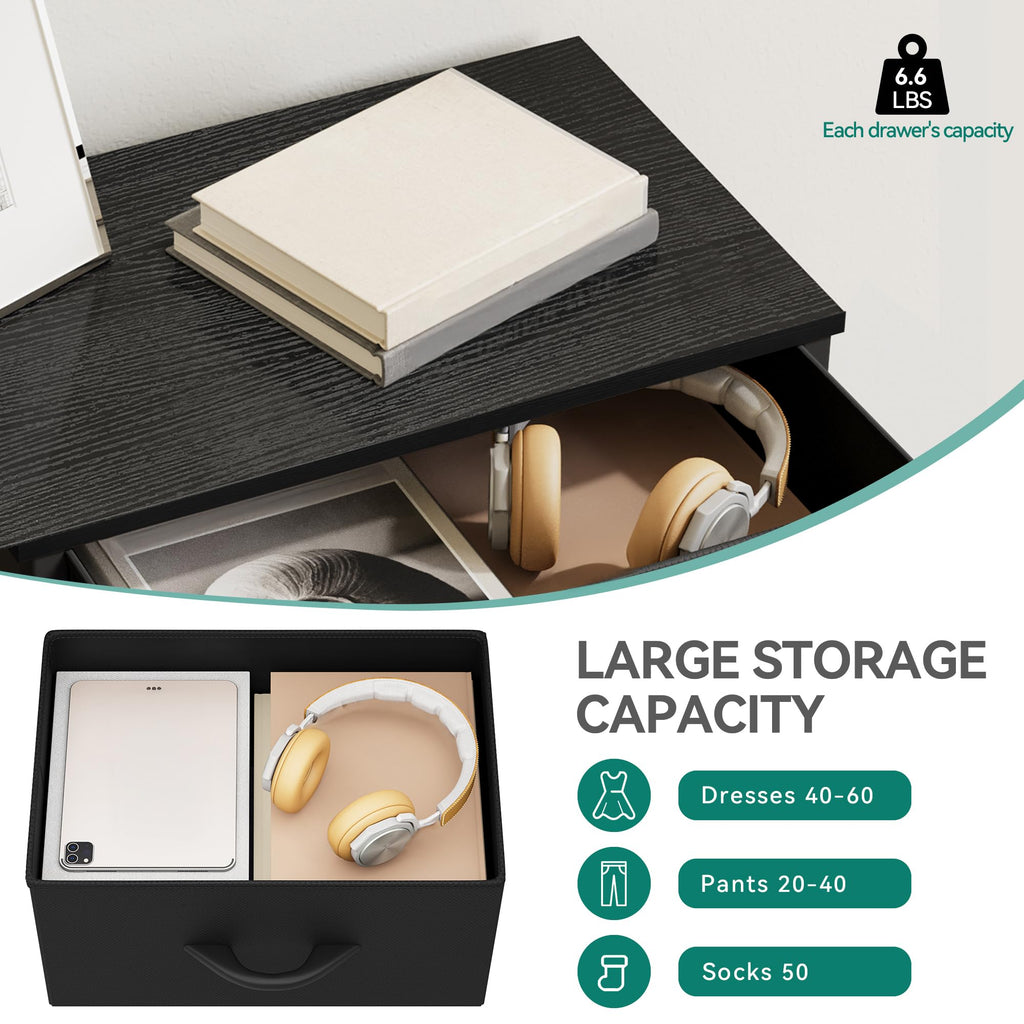 4 Drawer Fabric Dresser H784