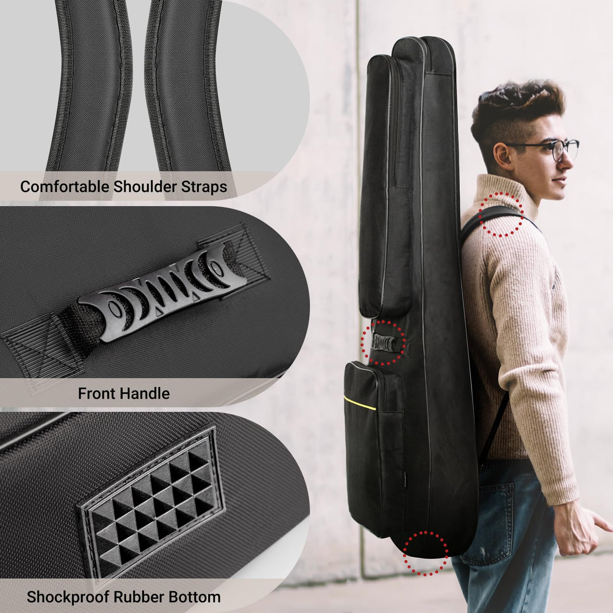 Acoustic Guitar Case Soft Padded Gig Bag 41 in P3315