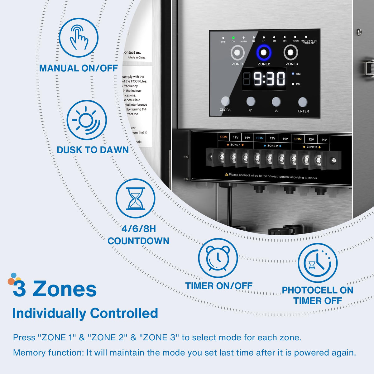 600W Low Voltage Transformer with Photo Sensor & Timer S8519