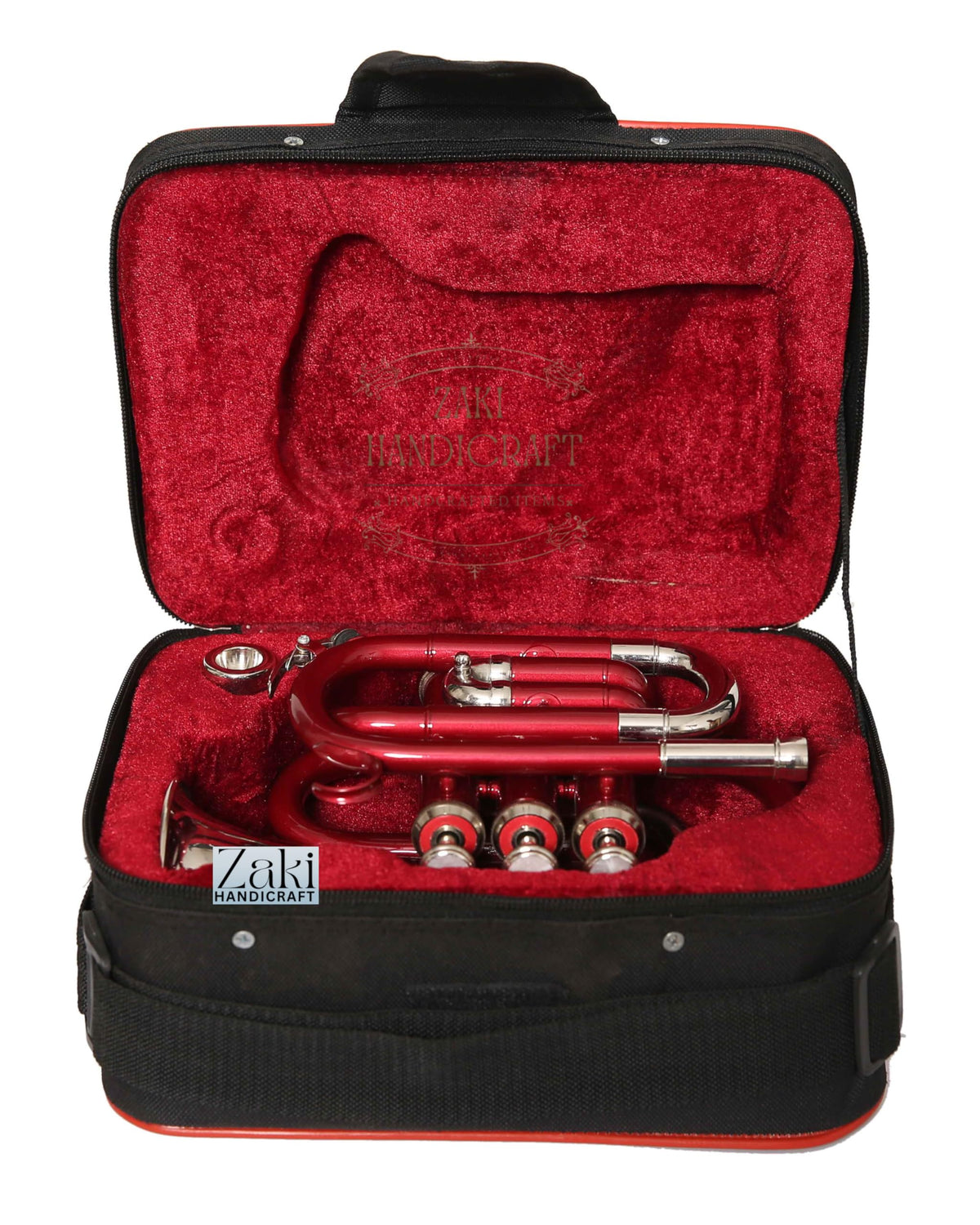 Bb Pocket Trumpet 3 Valve Brass Red O882495