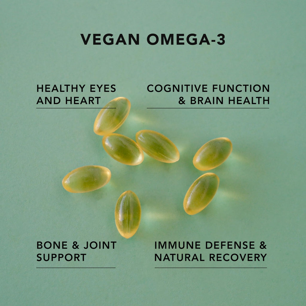 Vegan Omega-3 Algal Oil DHA EPA Softgels, 120ct I24174