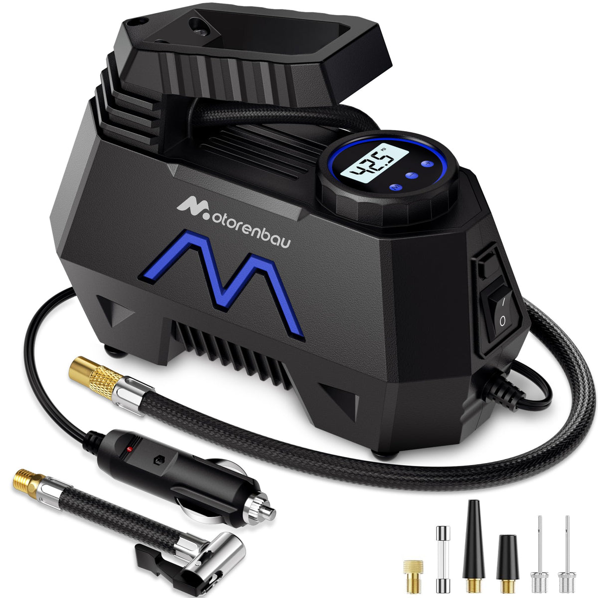 Portable Air Compressor 150PSI 12V DC with Digital Pressure Gauge and LED Light I63754