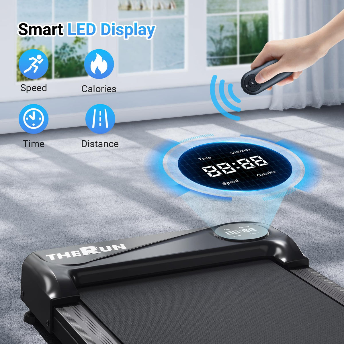 Portable Under Desk Walking Treadmill 265 lbs Capacity R23058