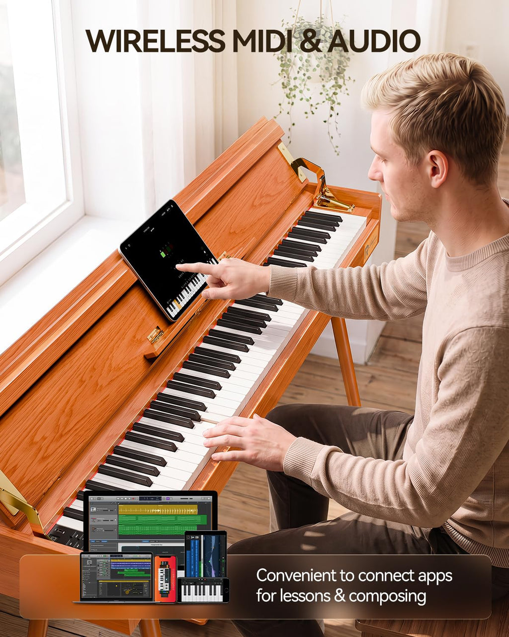 88-Key Weighted Hammer Action Digital Piano D8482
