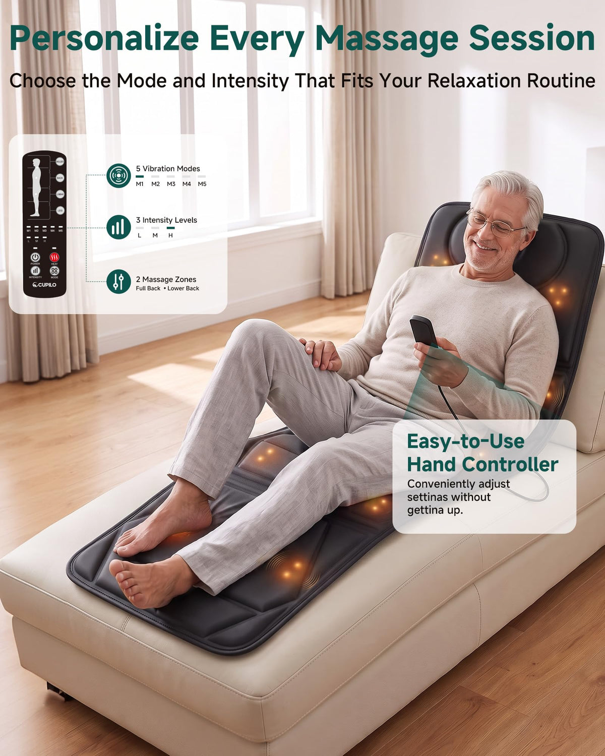Full Body Massage Mat with Heat H87490