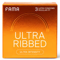 Ribbed Lubricated Natural Latex Condoms 3 Count Z52338