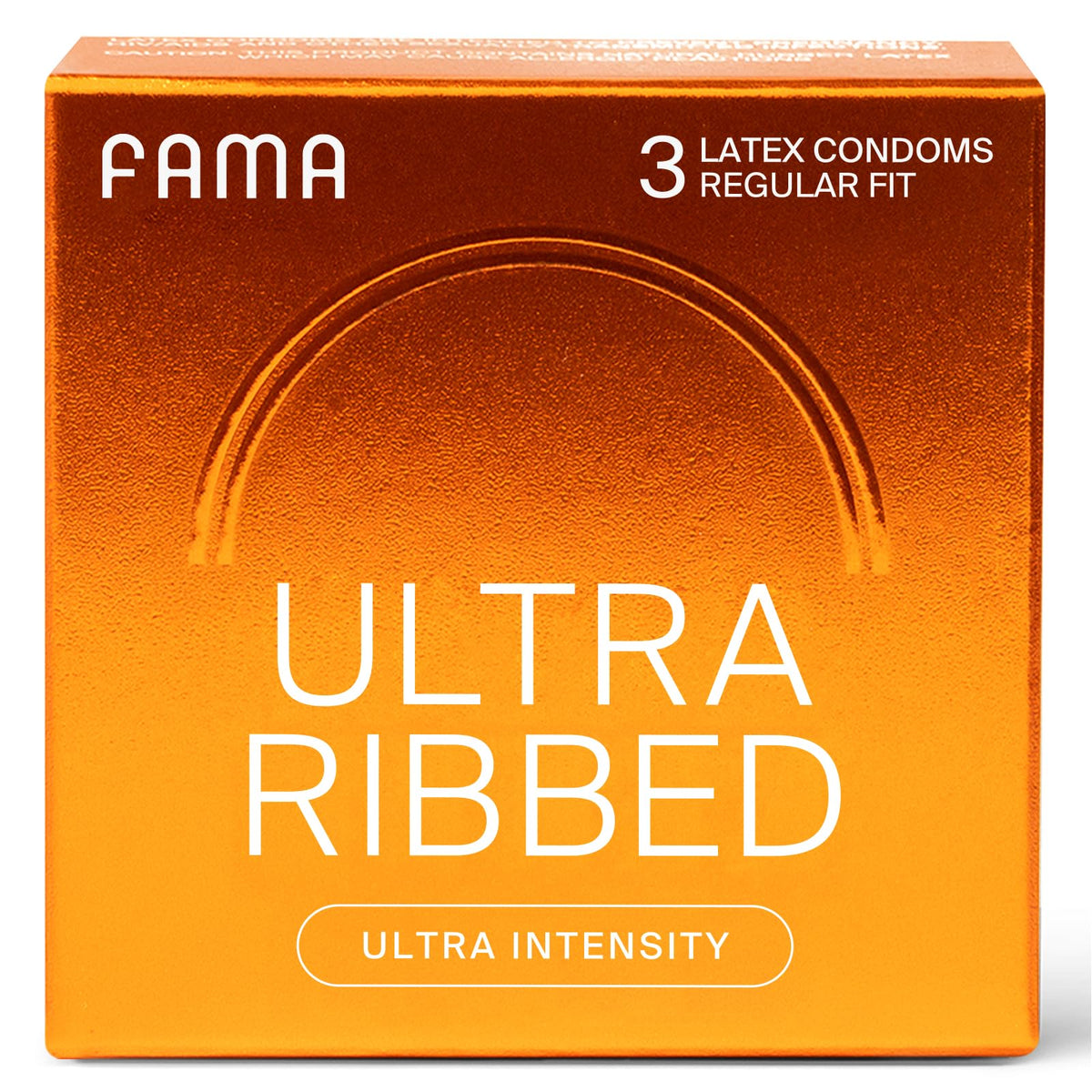 Ribbed Lubricated Natural Latex Condoms 3 Count Z52338