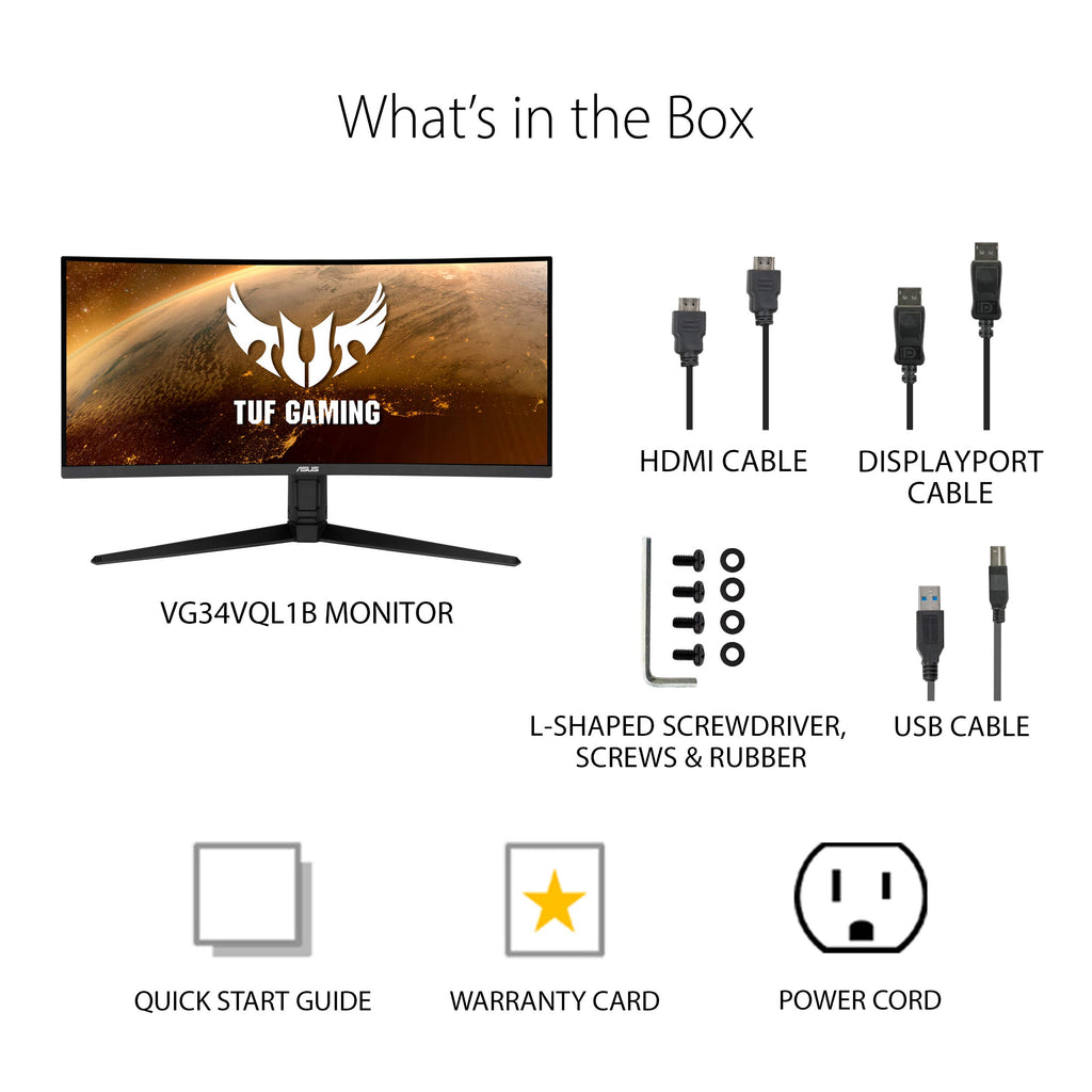 34 Inch 1440p 165Hz Ultrawide HDR Gaming Monitor Q919