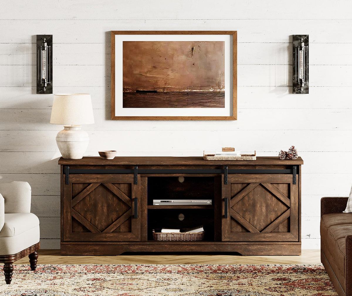 Farmhouse TV Stand for 60-75 inch TV E21662