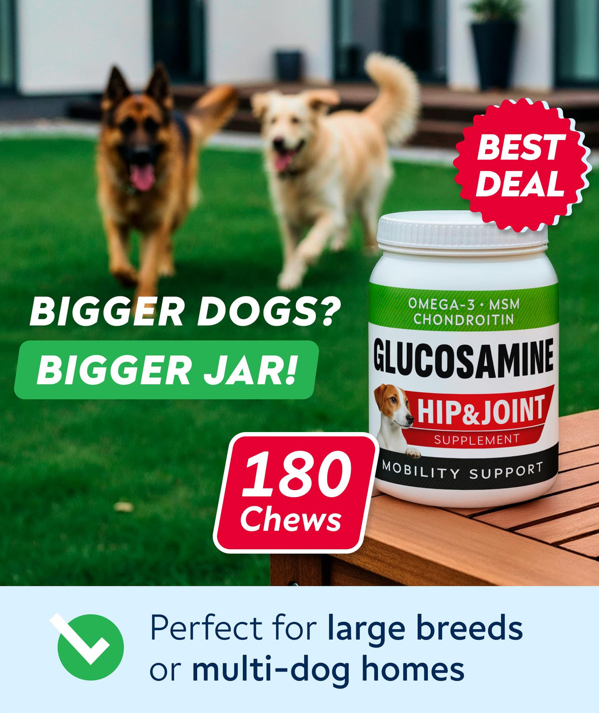 Glucosamine Chondroitin MSM Hip Joint Supplement Chews Z838