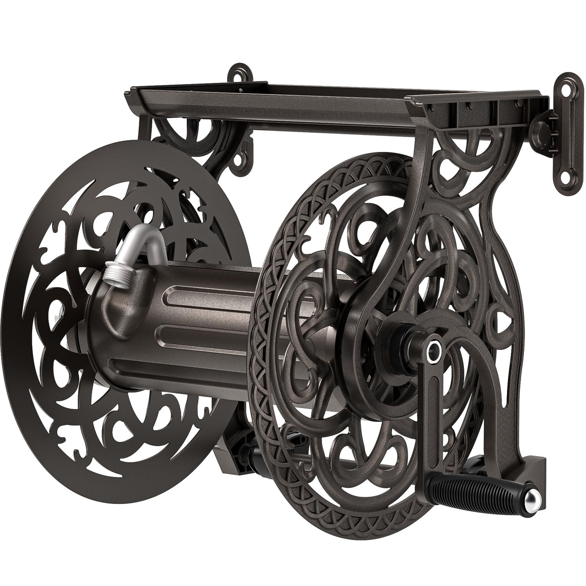 Wall Mount Metal Garden Hose Reel J7337