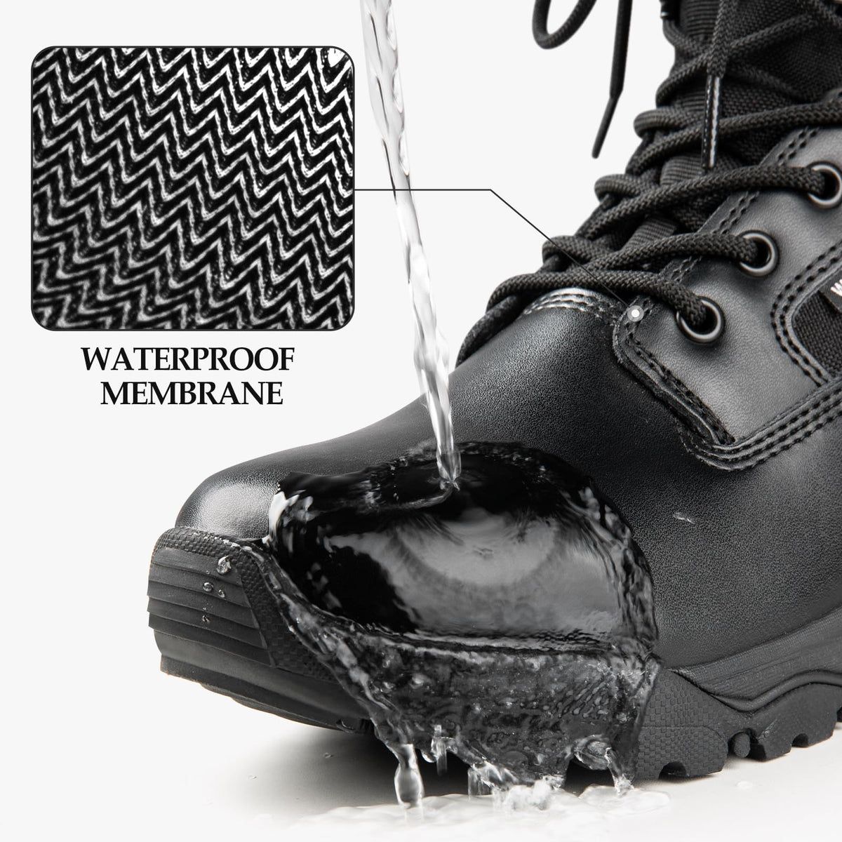 Lightweight Suede Leather Waterproof Tactical Work Boots D624