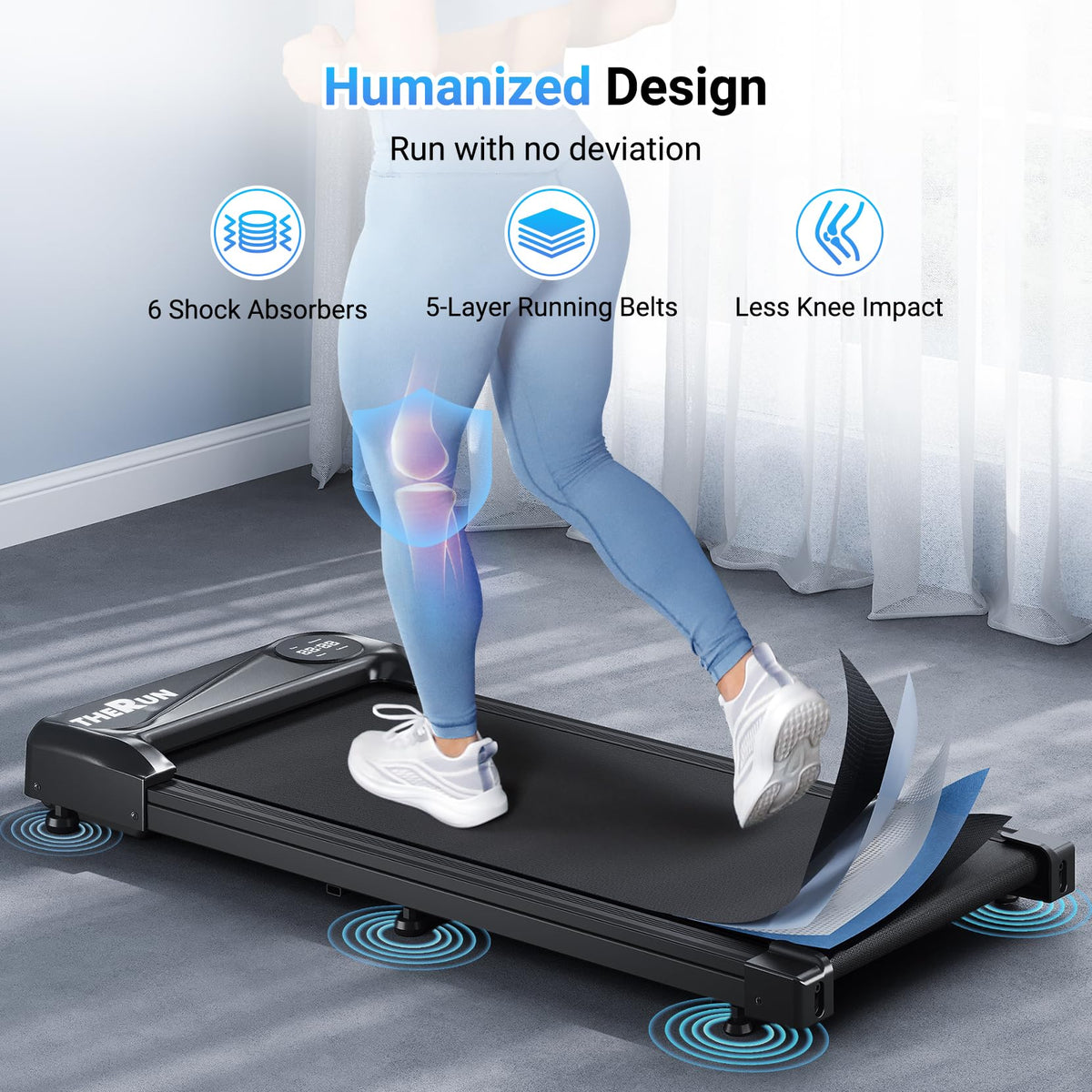 Portable Under Desk Walking Treadmill 265 lbs Capacity R23058