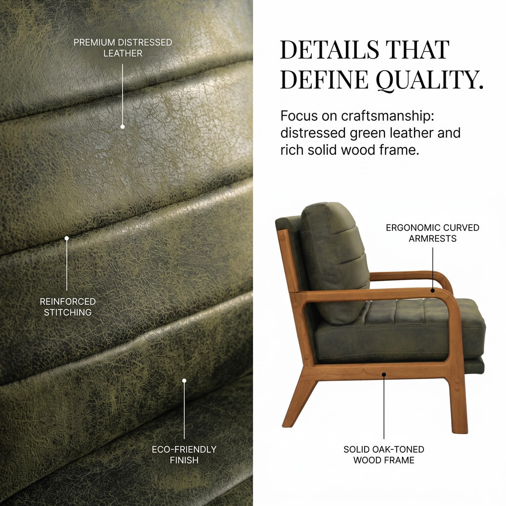 Mid Century Modern Faux Leather Accent Chair Set of 2 C138874