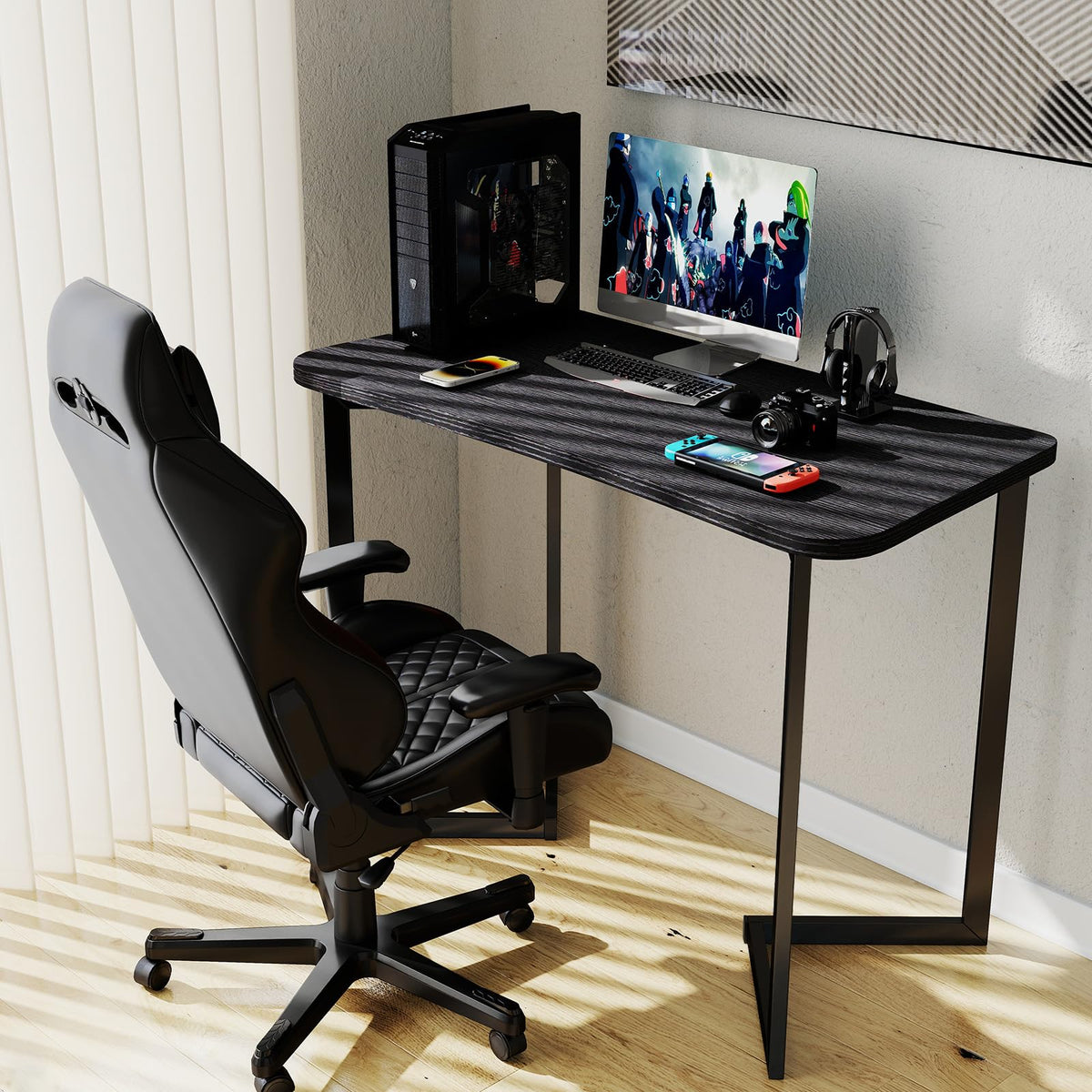 40 Inch Black Computer Desk B6517