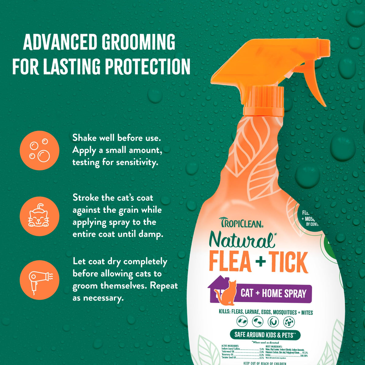 Natural Flea Spray 32oz J7598