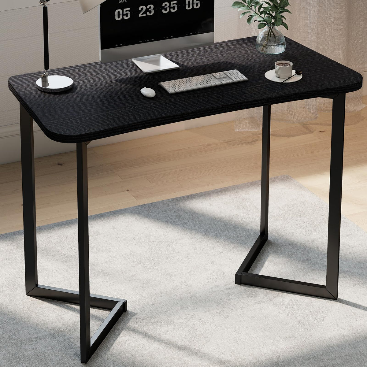 40 Inch Black Computer Desk B6517