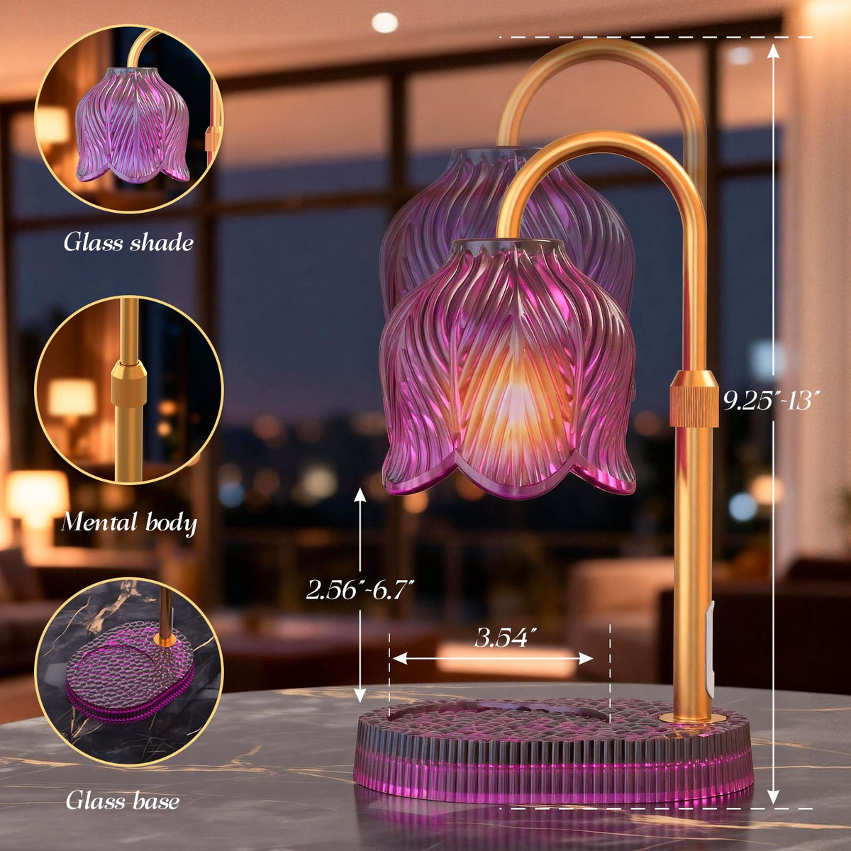 Flower Candle Warmer Lamp with Timer G318