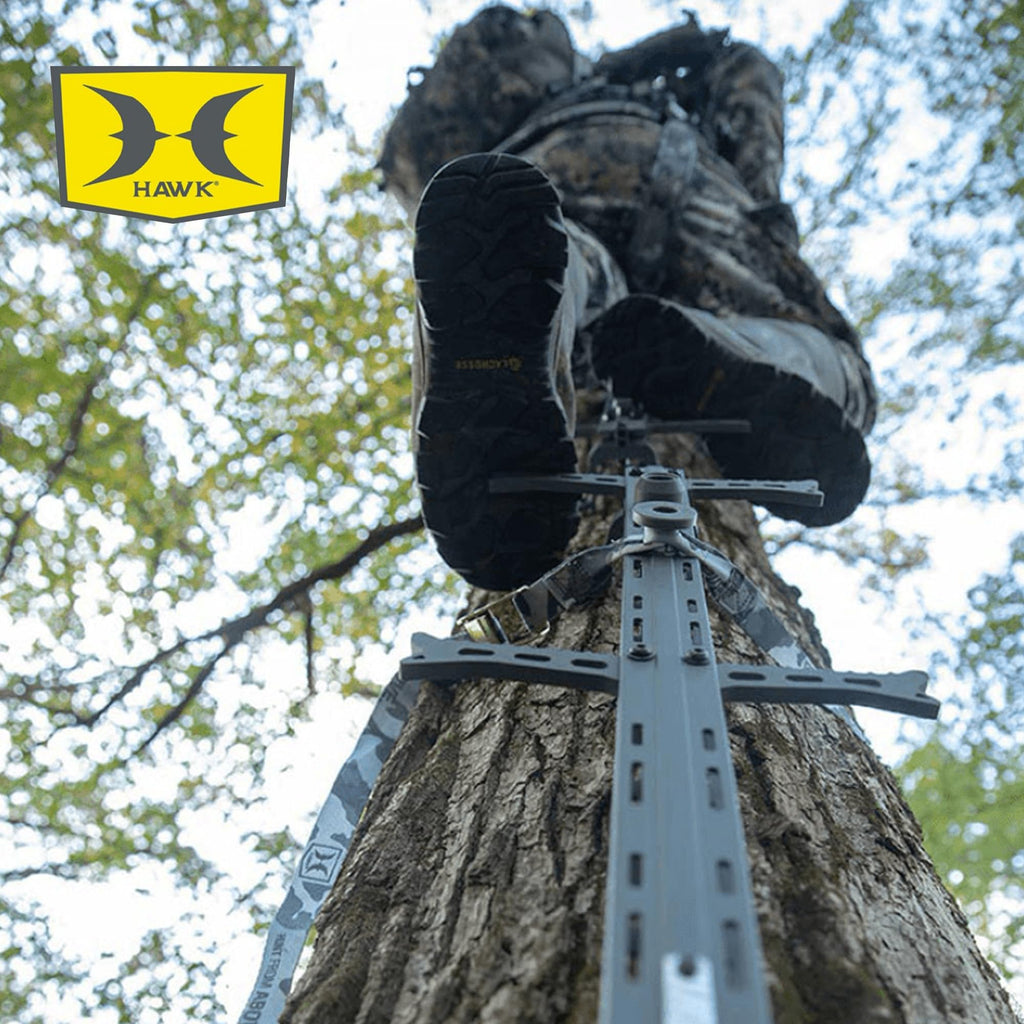 1-Person Tree Stand Platform & Set of 3 Climbing Sticks with Fold-Up Steps N4291