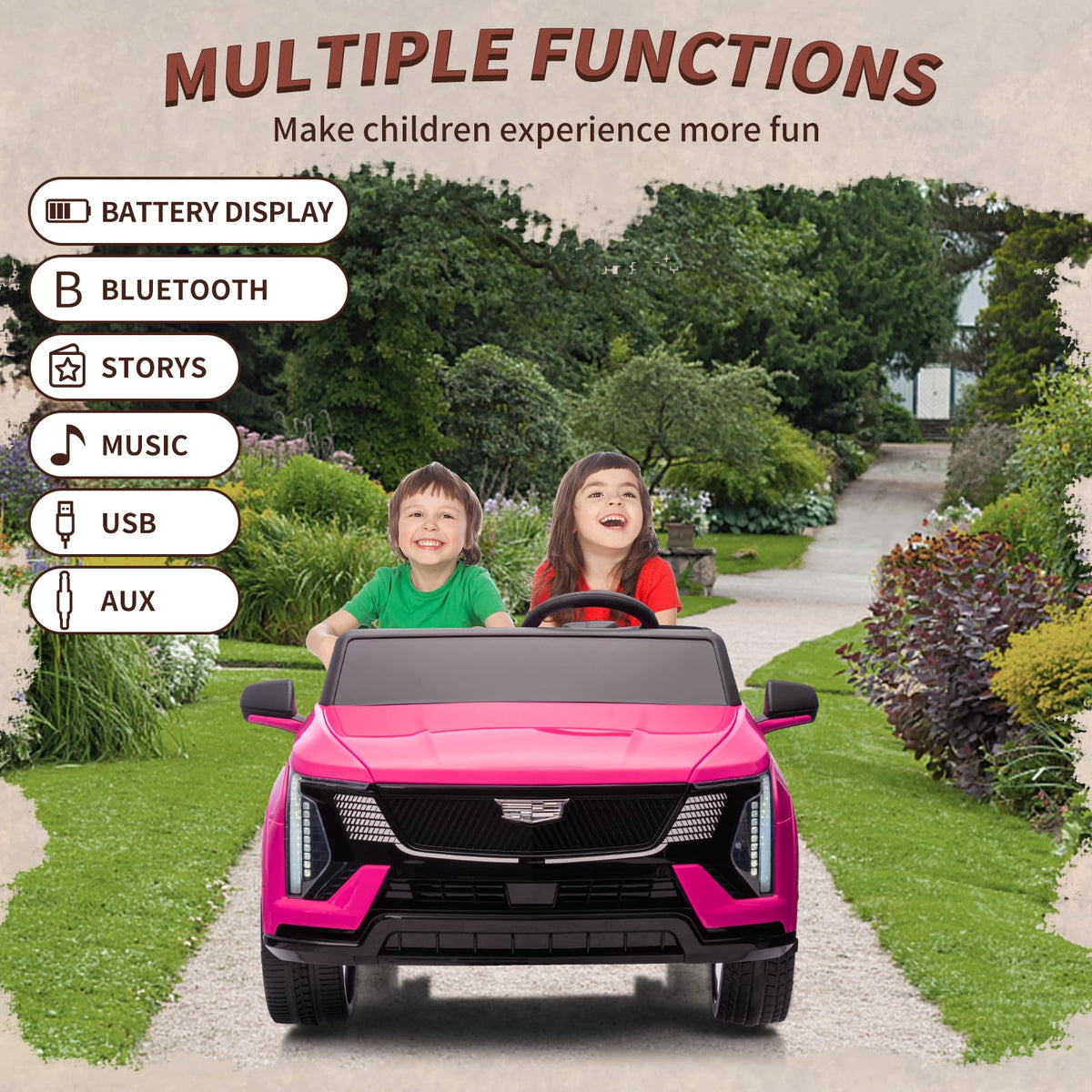 24V Battery Powered Electric Ride On Car 2 Seater X84889