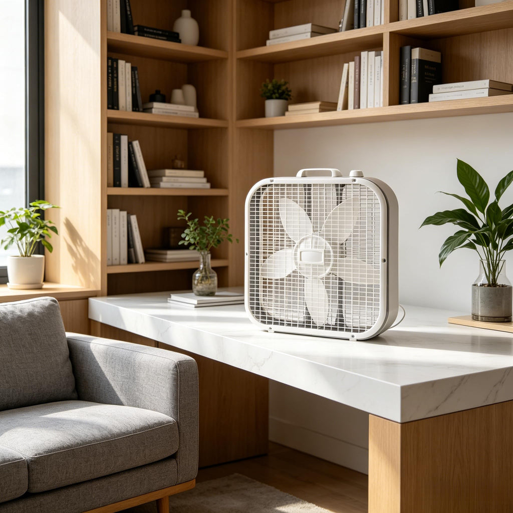 20 Inch 3 Speed Box Fan White S598