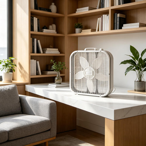 20 Inch 3 Speed Box Fan White S598
