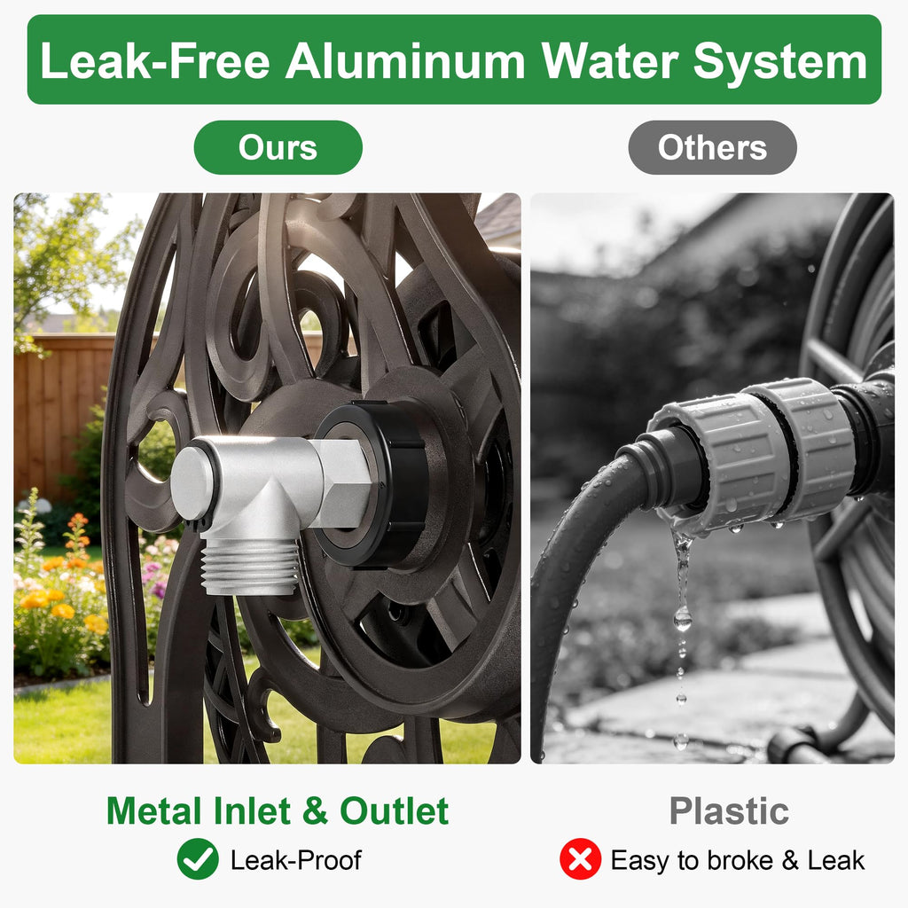 Wall Mount Metal Garden Hose Reel J7337