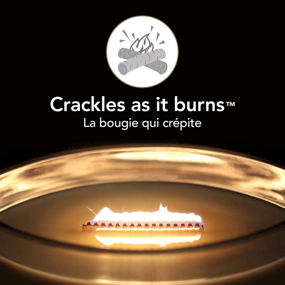 Scented Candle with Crackling Wick X100